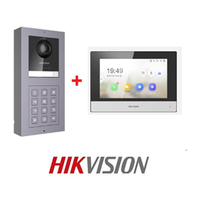 קיט אינטרקום HIKVISION IP עם מצלמה +קודן ומסך 7 אינצ