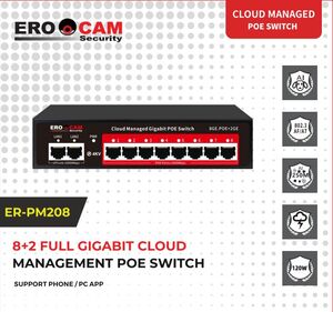 ER-PM208 סוויצ POE מנוהל 8 +2 ערוצים