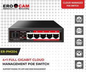 ER-PM204 סוויצ POE מנוהל 4+1+ כניסת SFTP