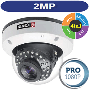 מצלמת כיפה אנטי ונדלית עדשה משתנה 2.8-12 2MP סדרה PRO דגם DAI-390AHDVF