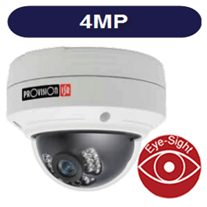 מצלמת אבטחה כיפה IP ברזולוציה 4MP WDR דגם PROVISION DAI-340IP536